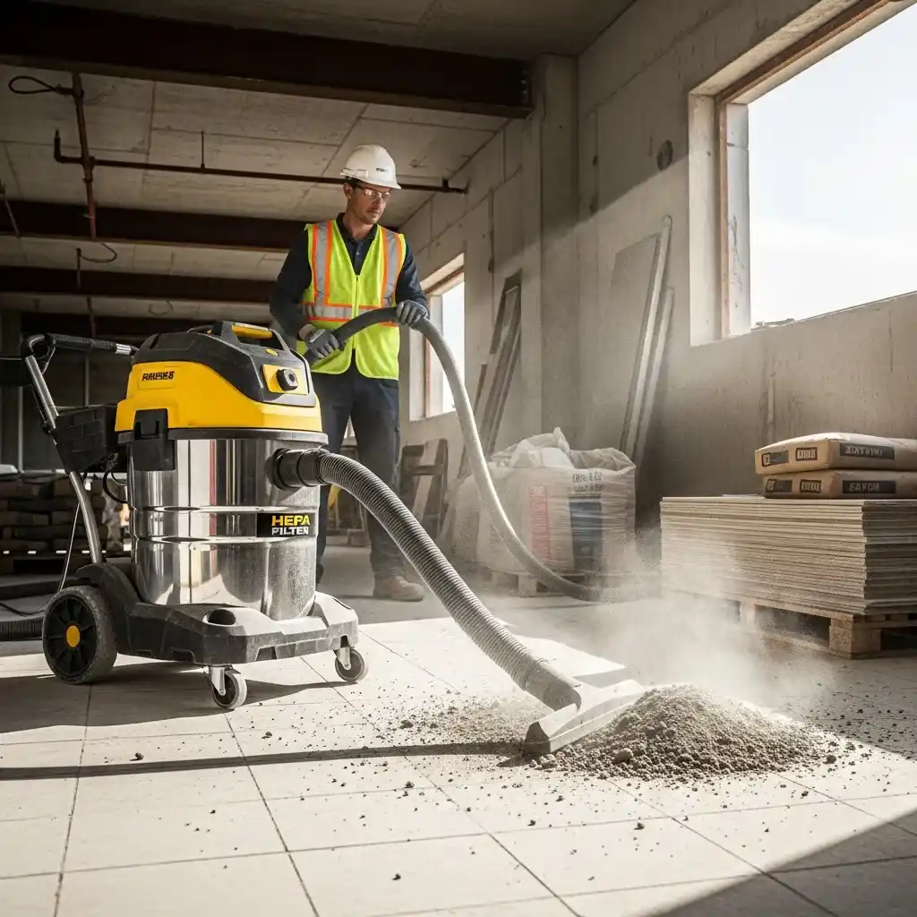 Construction Vacuum Cleaner for Concrete, Drywall, and Fine Dust Removal